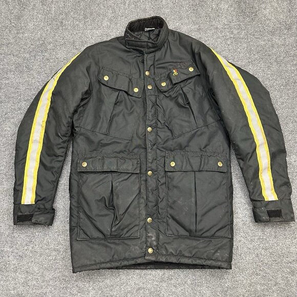 VTG Malcolm Smith Racing Jacket Mens Sz Small Black Racing Motocross Off Road